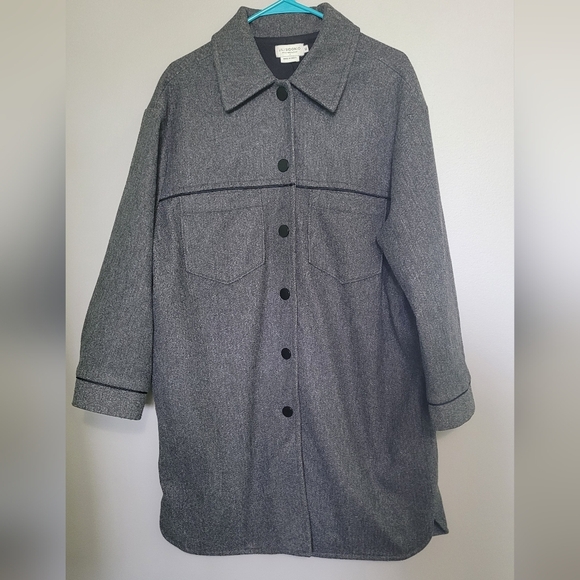 Molly Bracken Oversized Heavyweight Fleece Long Shacket - Picture 1 of 7